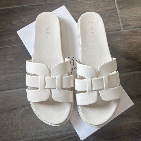 The Drop Slide on Sandals in white size 10 - Picture 1 of 1